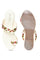 Aurelia Embroidered Ecru Almond Toe Flat