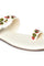 Aurelia Embroidered Ecru Almond Toe Flat