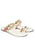 Aurelia Embroidered Ecru Almond Toe Flat