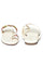 Aurelia Embroidered Ecru Almond Toe Flat