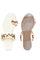 Aurelia Embroidered Ecru Almond Toe Flat
