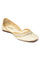 Aurelia Embroidered Ecru Square Flat