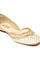 Aurelia Embroidered Ecru Square Flat