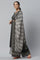 Black Printed kurta with Straight Palazzo and Dupatta