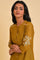 Yellow A-Line Button Down kurta