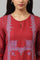 Red Placement Print Embellished kurta