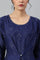 Dark Blue Mock Layer Fusion Jumpsuit With Shell
