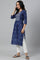 Indigo Thread Embroidered Rayon kurta