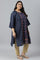 Plus Size Royal Blue Mock Layered Festive kurta