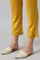 Yellow Embroidered Straight Pants