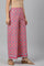 Bright Pink Printed Parallel Pants