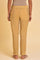 Gold Solid Light Festive Slim Pants