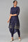 Grape Purple Cowled Hemline kurta With Tights