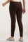 Brown Solid Skinny Fit Tights With Elasticated Waist