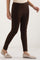 Brown Solid Skinny Fit Tights With Elasticated Waist