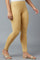 Gold Printed Poly Lycra Tights For Women