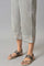 Grey Solid Straight Fit Culottes With Elasticated Waist