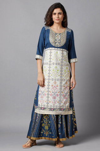 Blue Festive Ethnic kurta