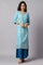 Blue kurta and Culottes Set