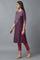 Purple Printed kurta