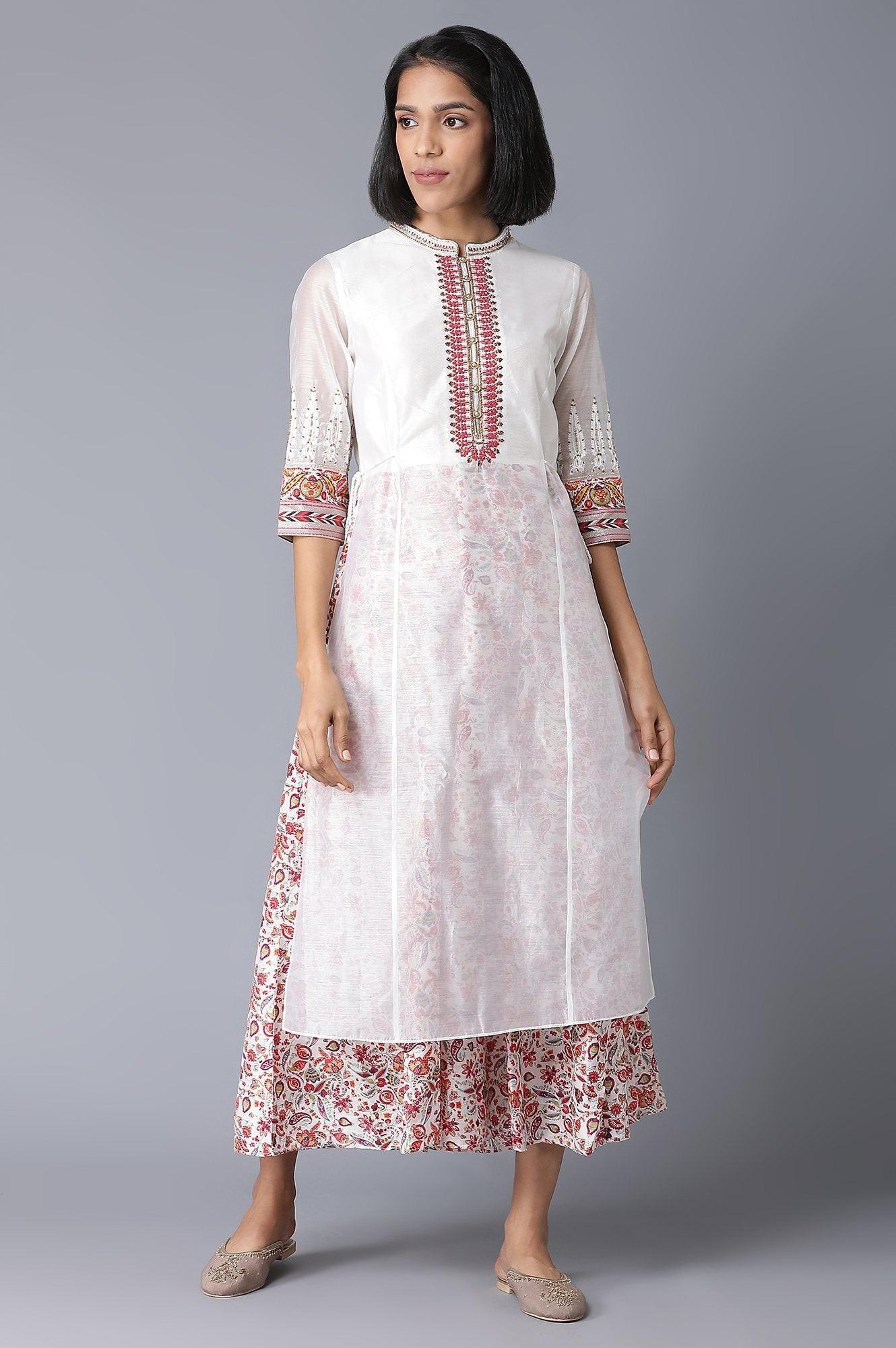 Ecru Festive Layered Dress