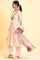 Light Pink Embroidered Kurta, Pants And Dupatta Set