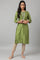 Green Embroidered Festive kurta