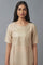 Almond Beige Sequin Work kurta