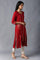 Crimson Red Printed kurta