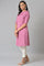 Pink Half Placket Shirt kurta