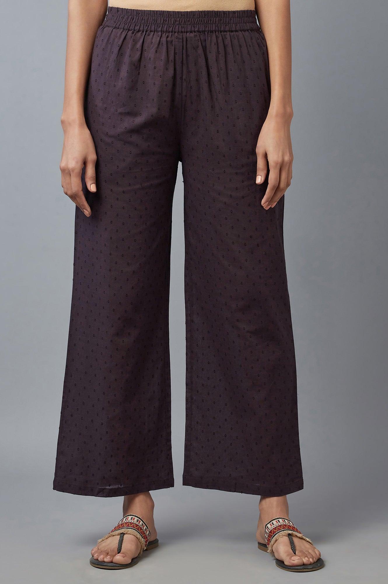 Dark Brown Fully Elastication Parallel Pants