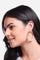 Purple Bead Work Festive Hoop Earrings