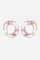 Pink Summer Dry Flower Stud Earrings