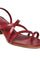 W Embroidered Maroon Round Toe Block