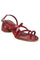 W Embroidered Maroon Round Toe Block