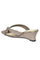 W Textured Gunmetal Square Toe Wedge