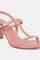 W Rose Gold Whole Foot Solid Square Toe Block Heel-Wceleste