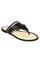 W Woven Design Black Almond Toe Flat