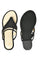 W Woven Design Black Almond Toe Flat