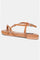 W Solid Tan Square Toe Flat