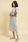 Blue Cotton Dobby Kurta & Pants Set