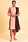 Light Red Chawal Taka Kurta, Pants And Dupatta