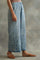Light Grey Handblock Print Parallel Pants