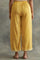 Mustard Printed Parallel Pants