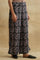 Dark Grey Printed Parallel Pants