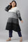 Black Ombre Knitted Winter Plus Size kurta