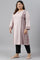 Pink Panelled A-Line Plus Size Winter kurta