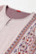 Pink Panelled A-Line Plus Size Winter kurta