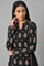 Black Floral Printed Winter kurta