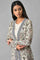 Ecru Floral Print Cardigan